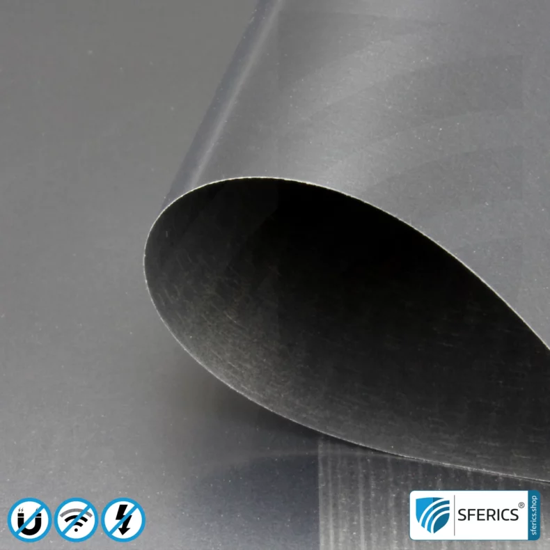 Magnetic field shielding film MCL61 | Screening attentuation magnetic alternating fields with 30 dB and RF electrosmog at 70 dB and higher | Effective against 5G!