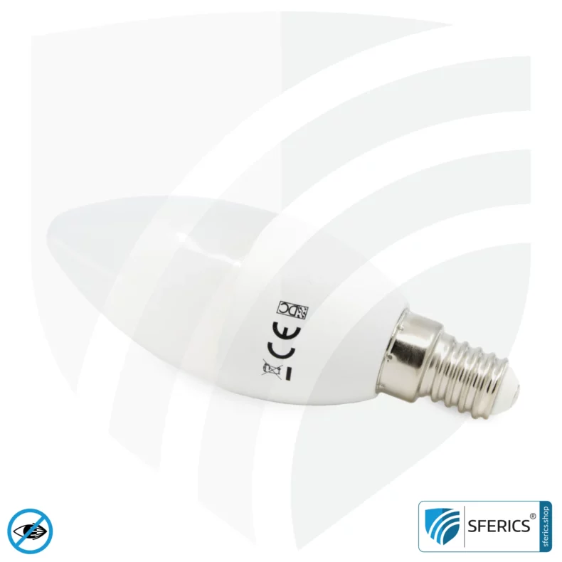 4.5 watt LED full spectrum candle | bright like 45 watts, 350 lumens | CRI 95 | flickerfree | daylight | E14 | business quality