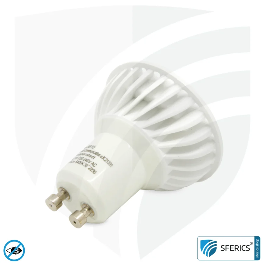 6 watt LED spot full spectrum 3step | dimming without dimmer: bright like 35 watts (100%), 50% or 15%, 480 lumens | CRI 95 | flickerfree | daylight | GU10 | business quality