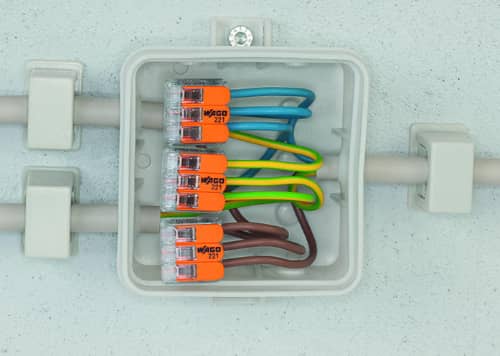 Wiring of fine-stranded conductors in installation boxes