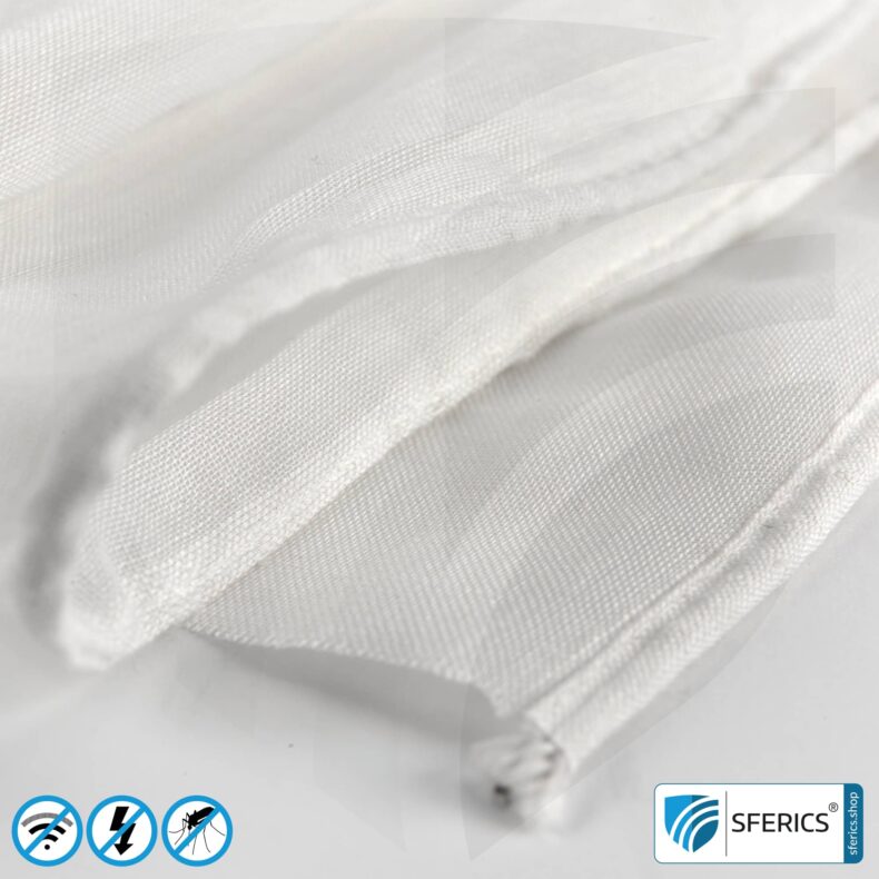 EVOLUTION shielding fabric | ideal for production of curtains and canopies | RF screening attenuation against electrosmog up to 31 dB | TÜV-SÜD quality tested