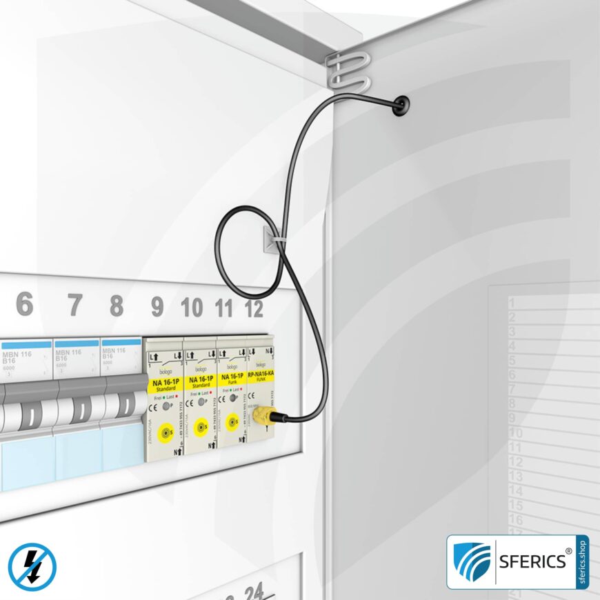 Antenna ANT-NA16 | external antenna for fuse box repeater RP-NA16-KA | master switch set-up | building biology safe wireless technology according to EnOcean standard