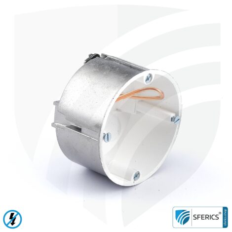 Shielded cavity wall box, flat | 47 mm | installation box in drywall, as a junction box or switch box | halogen free