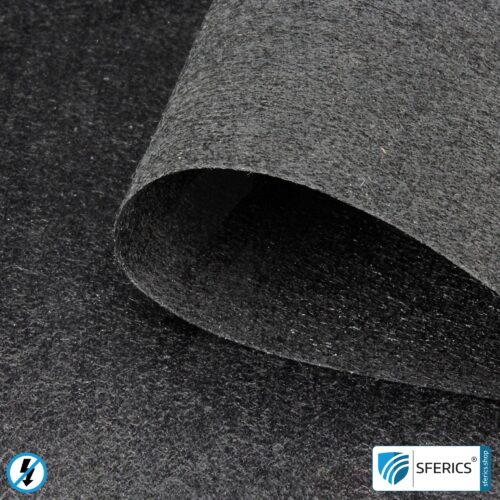 Shielding fleece NCV95 | Protection against electrosmog caused by alternating electric fields LF (domestic current) | For laying. 40 dB shielding effectiveness NF. 95 cm width.