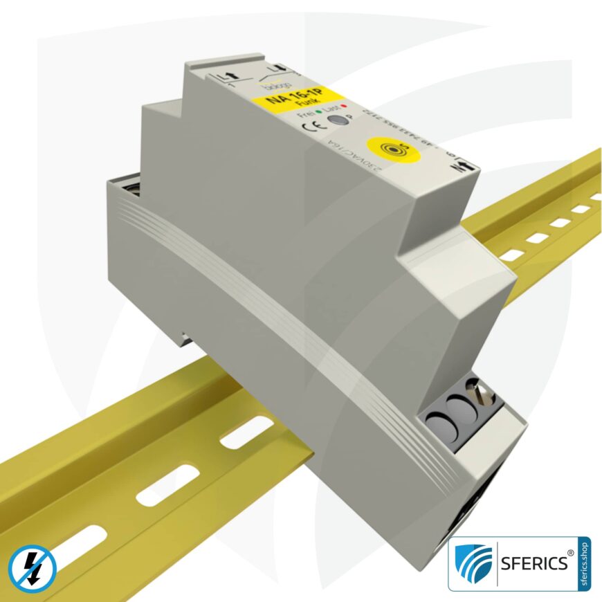 Demand switch NA 16-1P radio with dual operating mode | master switch set-up | building biological radio technology according to EnOcean standard | LED control lamp included