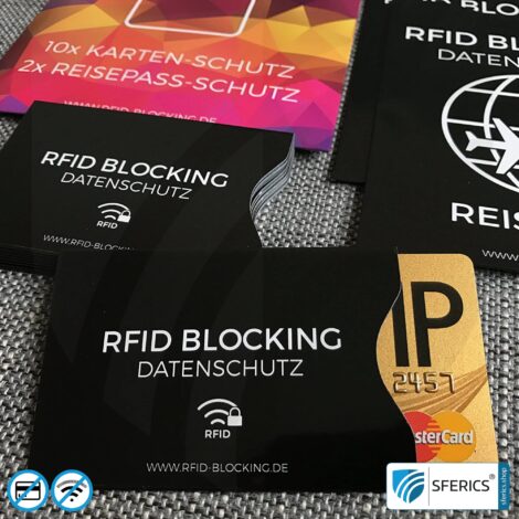 RFID NFC protective covers | data protection for modern smart cards | EC card, credit card, passport, identity card, ID card, ...