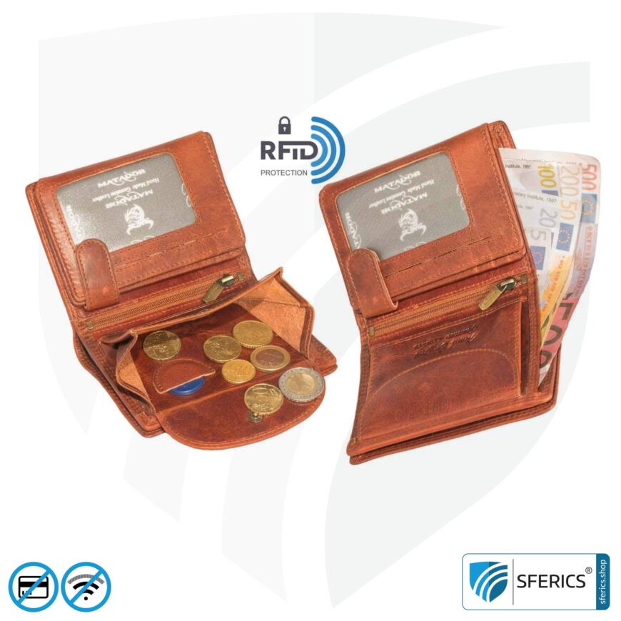 Wallet with Anti RFID NFC data protection | modern wallet for EC cards, credit cards, ID cards, ... | cool designs for men and women