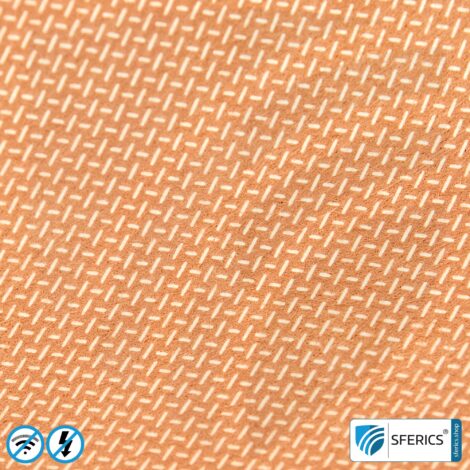 Shielding fleece SAPHIR | fibre fleece with copper coating | RF screening attenuation against electrosmog up to 56 dB | 100 cm width. Effective against 5G!
