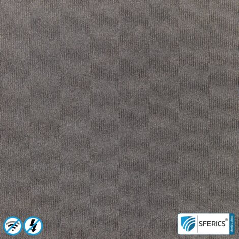SILVER ELASTIC shielding fabric | ideal for production of clothing | RF screening attenuation against electrosmog up to 51 dB | TÜV-SÜD quality tested. Effective against 5G!