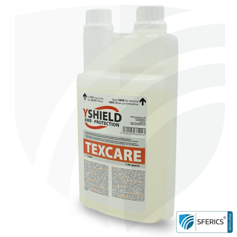 TEXCARE liquid detergent | specially developed for shielding fabrics with silver threads and stainless steel yarns