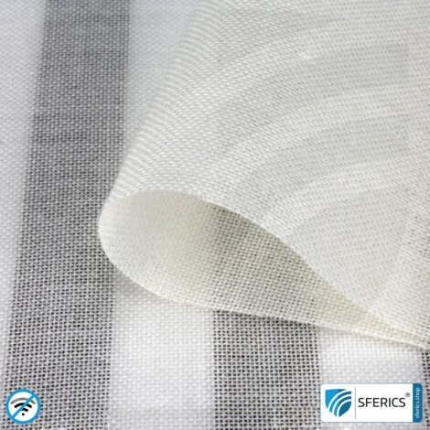 ULTIMA shielding fabric | ideal for production of curtains and room dividers | RF screening attenuation against electrosmog up to 42 dB from electrosmog | TÜV-SÜD quality-tested | 5G ready!