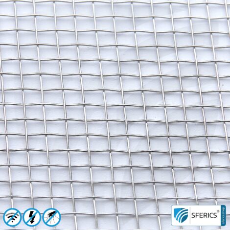 Shielding stainless steel gauze V4A10 | RF screening attenuation against electrosmog up to 40 dB | For laying. 90 cm width. 5G ready!