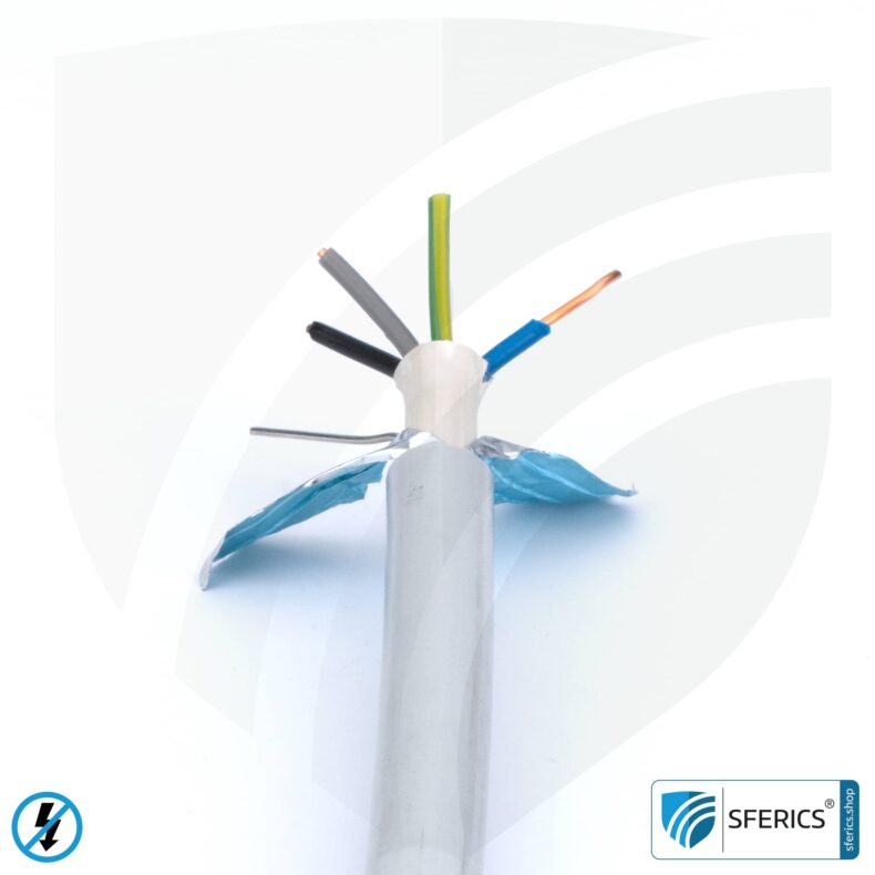 (N)HXMH(St)-J 5x 1.5 mm² shielded installation cable | halogen-free | plasticizer-free | electric cable for shielding alternating electrical fields LF