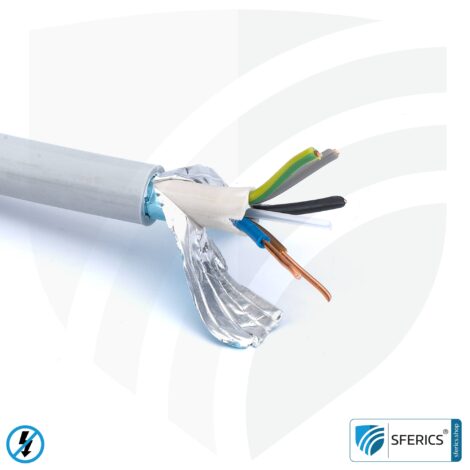 (N)HXMH(St)-J 5x 1.5 mm² shielded installation cable | halogen-free | plasticizer-free | electric cable for shielding alternating electrical fields LF
