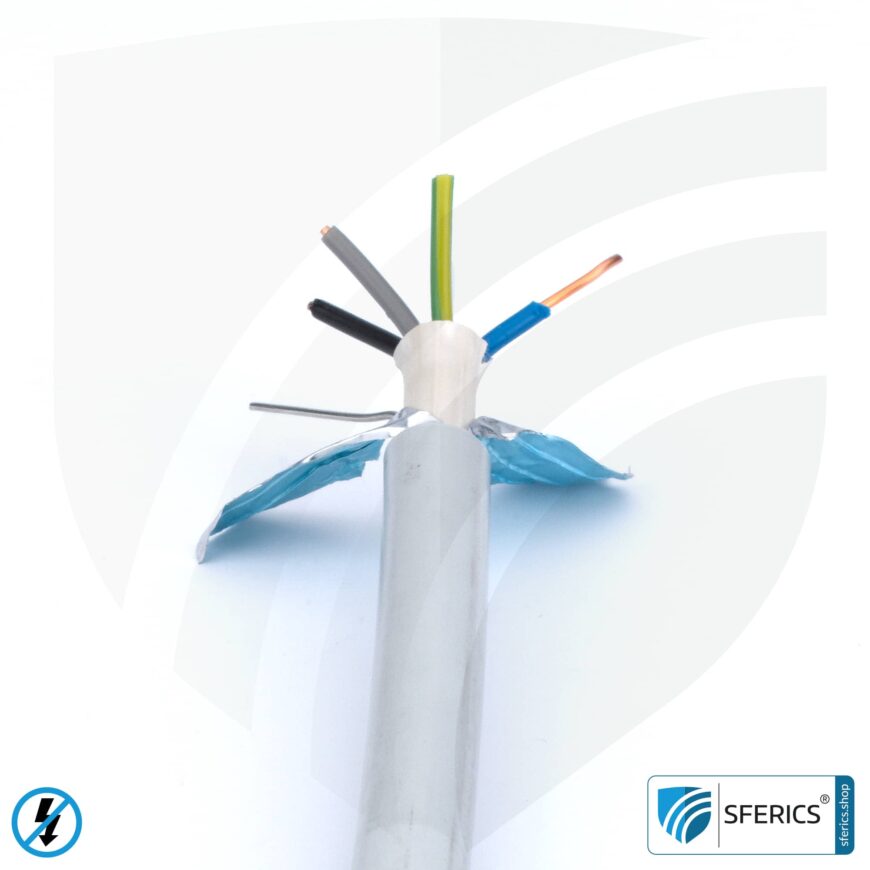(N)HXMH(St)-J 5x 2.5 mm² shielded installation cable | halogen-free | plasticizer-free | electric cable for shielding alternating electrical fields LF