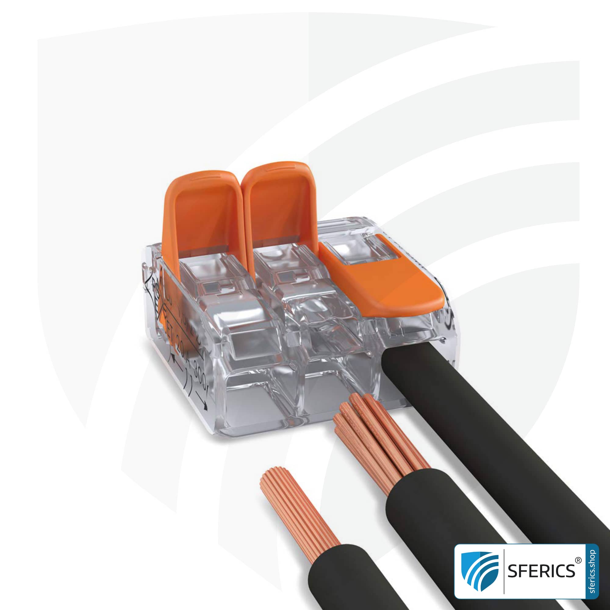 ▷ WAGO compact splicing connector, series 221