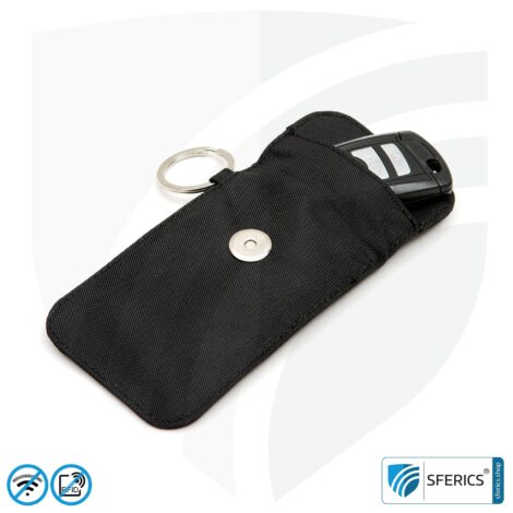 Car key RFID protective bag CLASSIC | protection against unnoticed NFC access code requests | protective cover against car theft for Keyless-Go systems