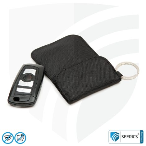 Car key RFID protective bag CLASSIC | protection against unnoticed NFC access code requests | protective cover against car theft for Keyless-Go systems