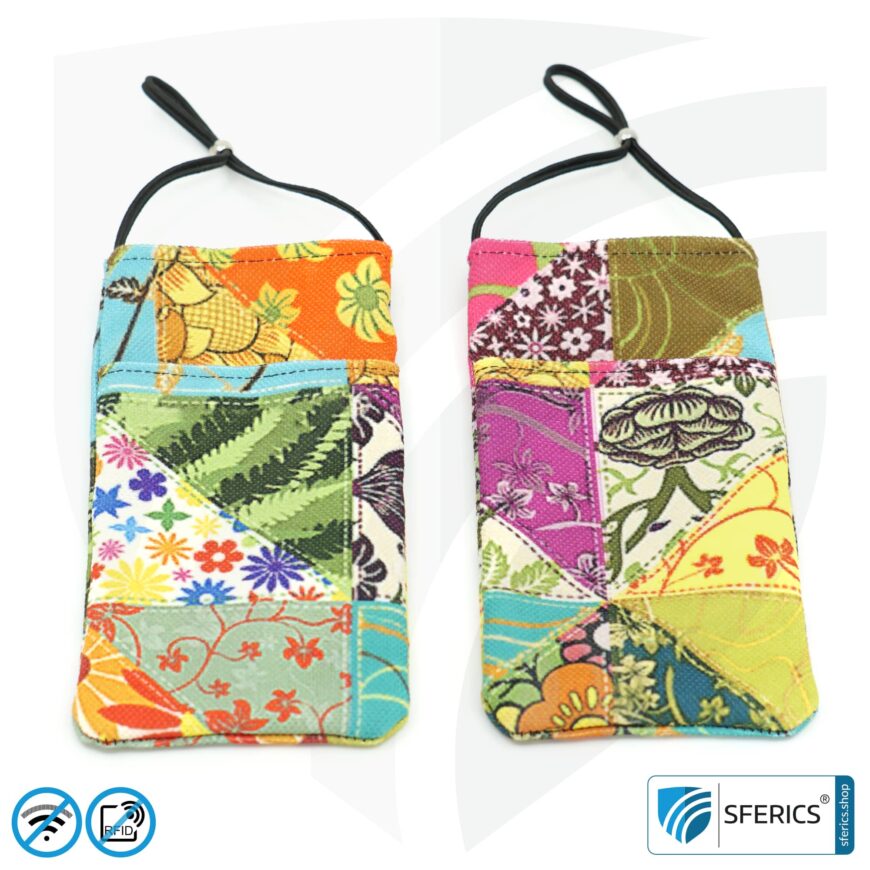Cell phone case eWall for the smartphone | Unique in design FLOWERPOWER | anti electrosmog incl. 5G | 3in1 protection incl. RFID blocker | cell phone case for iPhone, Android, ... | XL