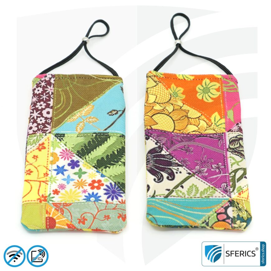 Cell phone case eWall for the smartphone | Unique in design FLOWERPOWER | anti electrosmog incl. 5G | 3in1 protection incl. RFID blocker | cell phone case for iPhone, Android, ... | XL