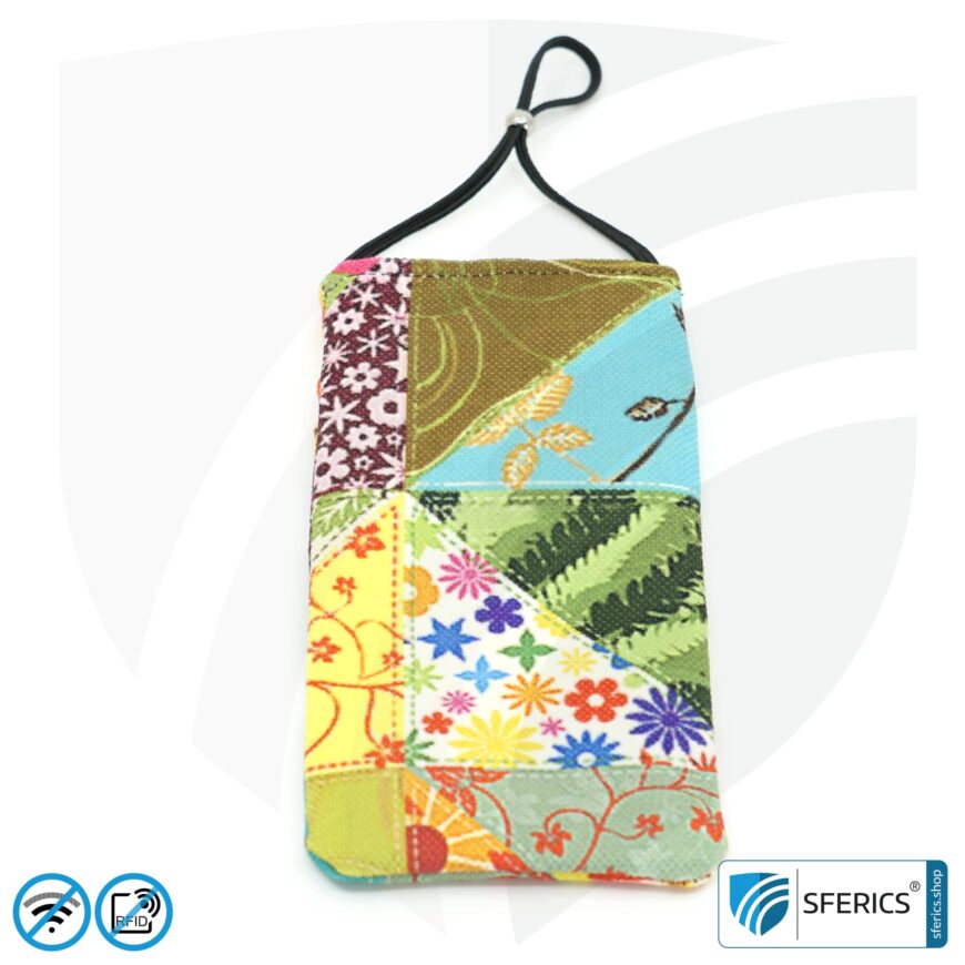 Cell phone case eWall for the smartphone | Unique in design FLOWERPOWER | anti electrosmog incl. 5G | 3in1 protection incl. RFID blocker | cell phone case for iPhone, Android, ... | XL