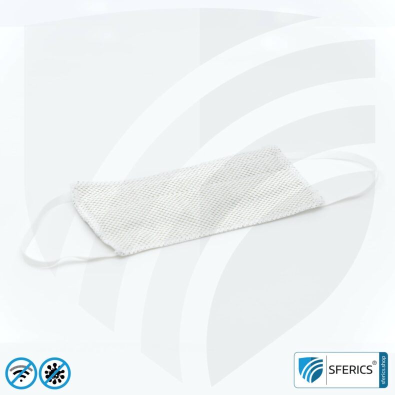 ANTIWAVE MNP protective mask for mouth and nose | shielding fabric with silver for an antibacterial effect through silver ions | 3x maximum hygiene, effectiveness and comfort | 2 variants