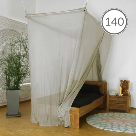 Shielding canopy Electrosmog PRO | QUEENSIZE BED, 140CM | Shielding RF radiation over 99.99% (48 dB). Groundable. Effective against 5G! Feedimage.