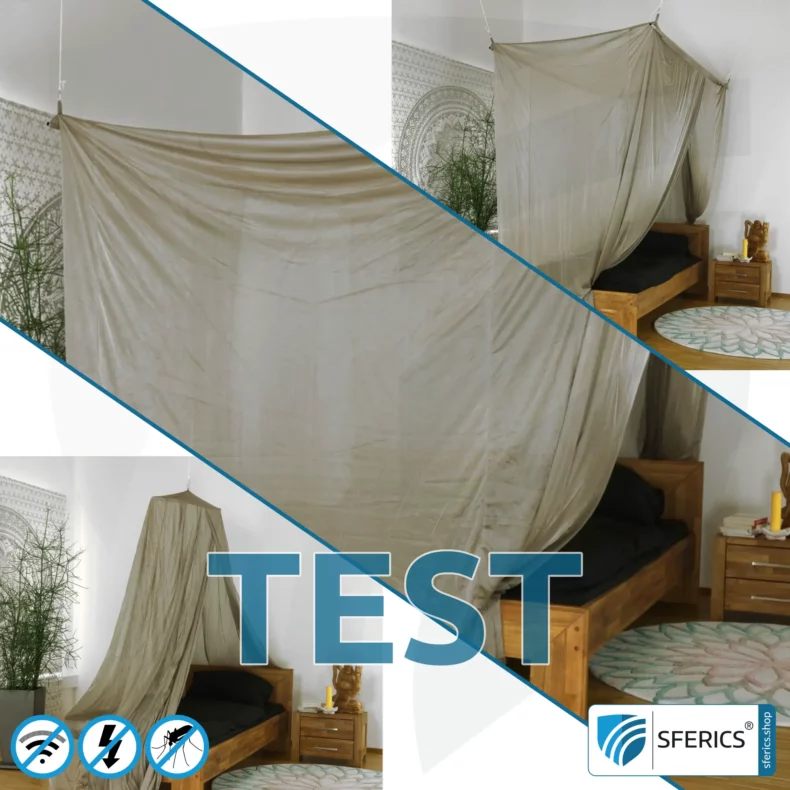 TESTING! Rent shielding canopy electrosmog BUDGET risk-free for 14 days | Choose from 3 sets | RF shielding over 99.99 % (44 dB) | groundable | Made in China