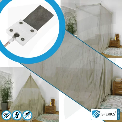 Individual extension of the canopy electrosmog PRO | activation of the grounding LF of the canopy | all-round shielding electrosmog HF