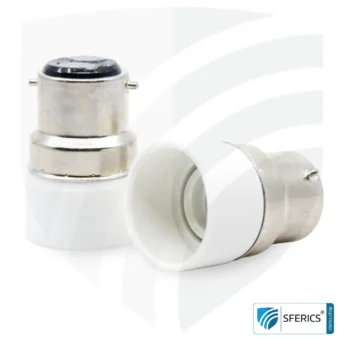 Universal adapter bulbs | E14 bulbs on B22 bayonet base