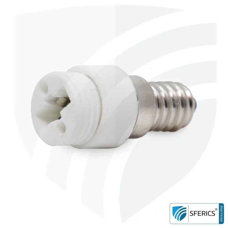 Universal adapter bulbs | G9 base to E14 socket