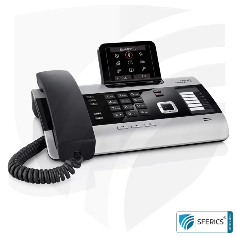 GIGASET DX800A phone, wired | low-radiation thanks to ECO DECT+ | analogue, digital, VoIP (SIP) | with answering machine