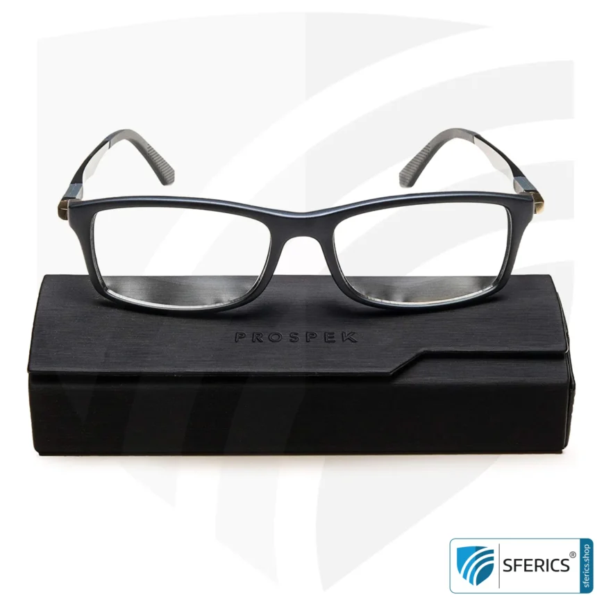 Anti blue light and glare protection computer glasses DYNAMIC by PROSPEK | high-quality glasses for the many hours a day on the PC, smartphone, tablet, TV, LED light, ...