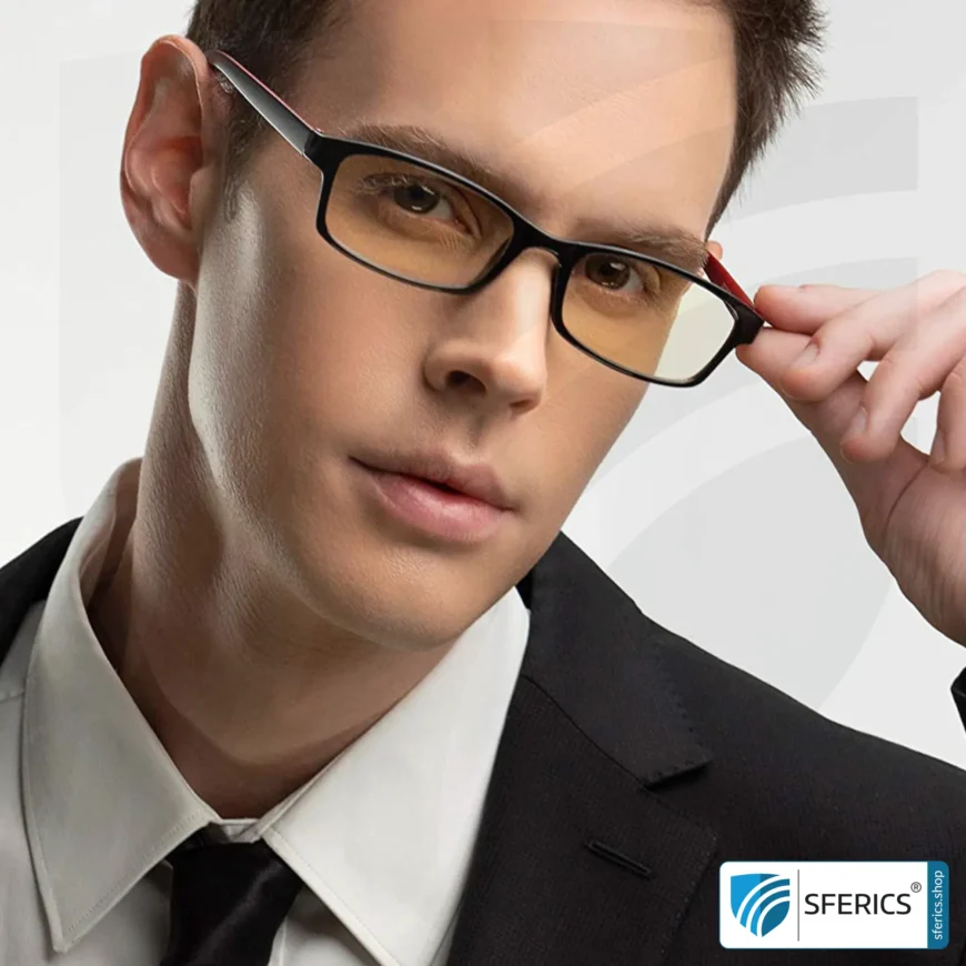 Anti blue light computer glasses PRO by PROSPEK | high-quality glasses for the many hours a day on the PC, smartphone, tablet, TV, LED light, ...