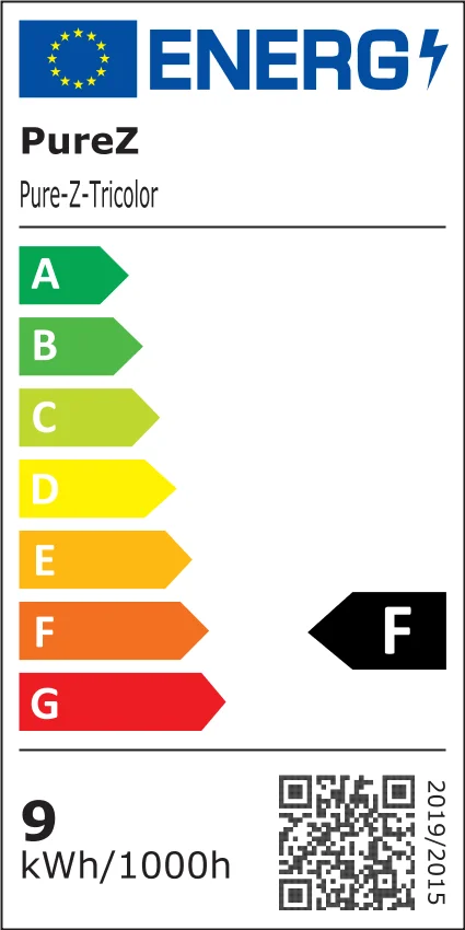 9 watt LED TRICOLOR Pure-Z Retro | 3in1 = 3 switchable light colors | bright like 80 watts, 850 lumens | CRI >90 | flicker-free | E27