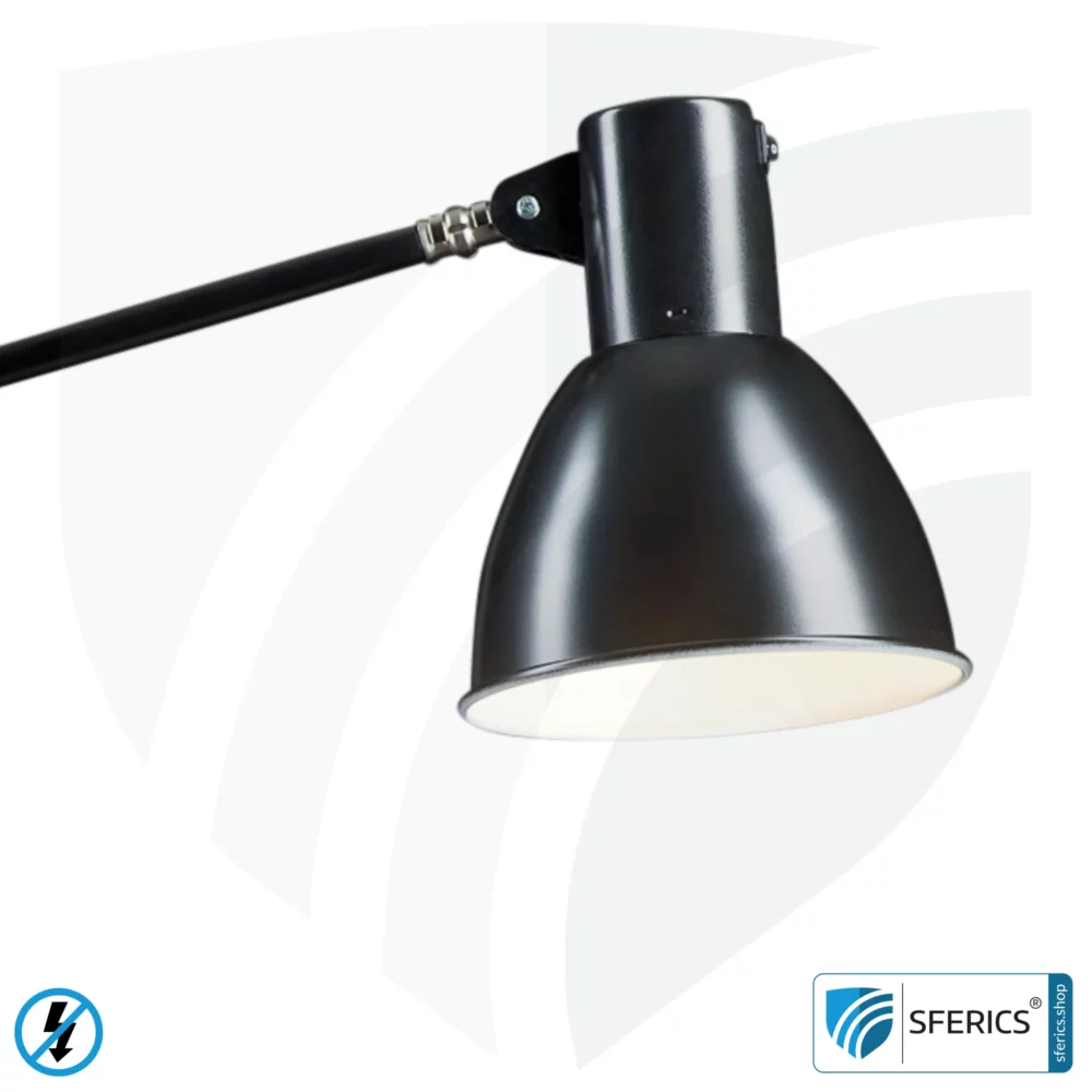 Shielded lamp in the design BLACK | desk lamp for the bright workplace or as an ingenious work lamp | E27 socket