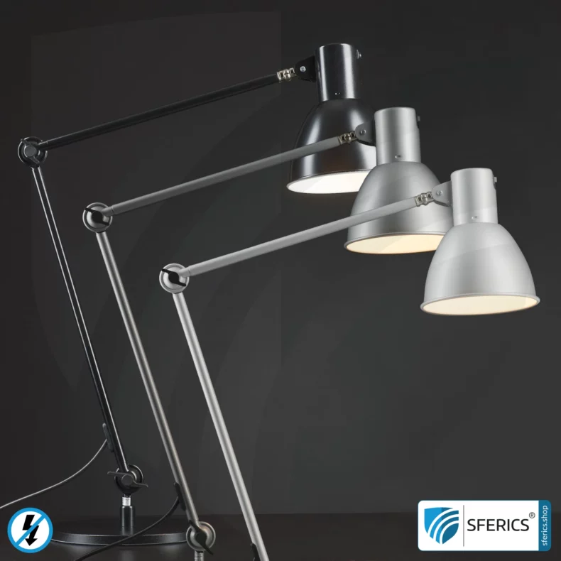 Shielded lamp | desk lamp for the bright workplace or as an ingenious work lamp | E27 socket