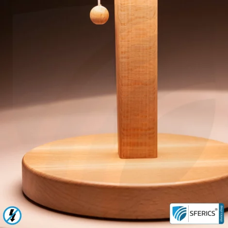 Shielded table lamp made of beech wood | lampshade NATURE | Chintz, a cotton fabric with a linen weave | E27 socket