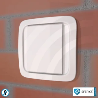 Wall transmitter TX-NA16-WAND | 2-channel remote control | master switch set-up | building biology save radio technology according to EnOcean standard