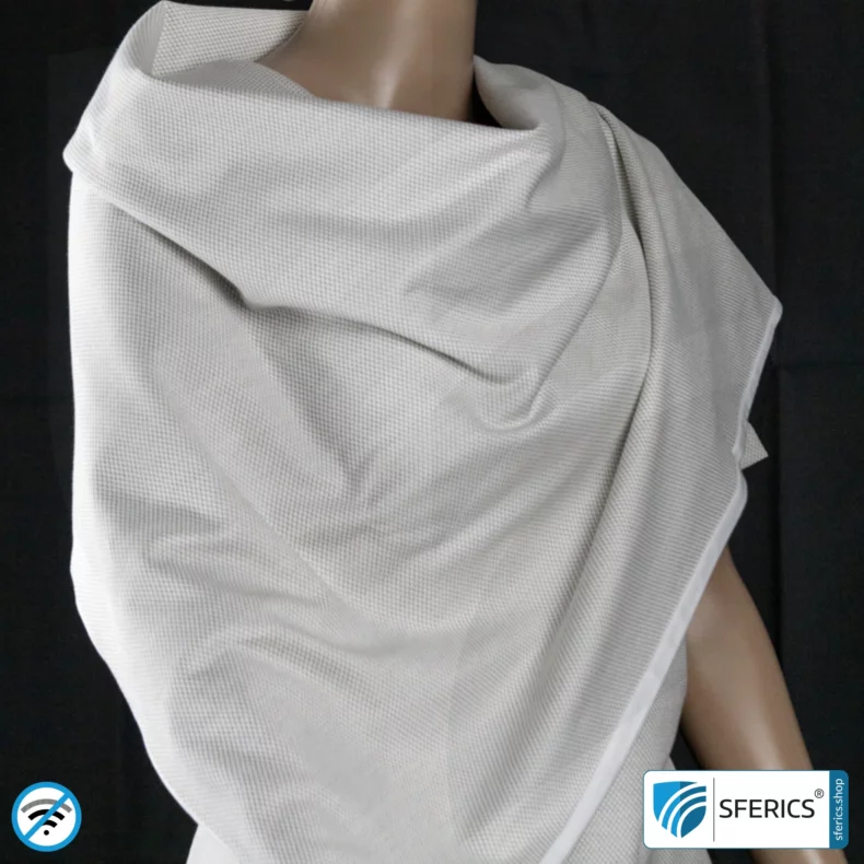ANTIWAVE shielding cloak to wear around the neck | Protection against electrosmog HF with efficiency over 99,9 % (cell phone, WIFI, LTE) | 5G ready!