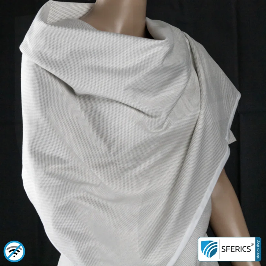 ANTIWAVE shielding cloak to wear around the neck | Protection against electrosmog HF with efficiency over 99,9 % (cell phone, WIFI, LTE) | 5G ready!