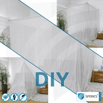 Shielding canopy Electrosmog PRO light | DIY for the EMF professional | Shielding EMF up to 99.99% (42 dB at 1 GHz) | groundable