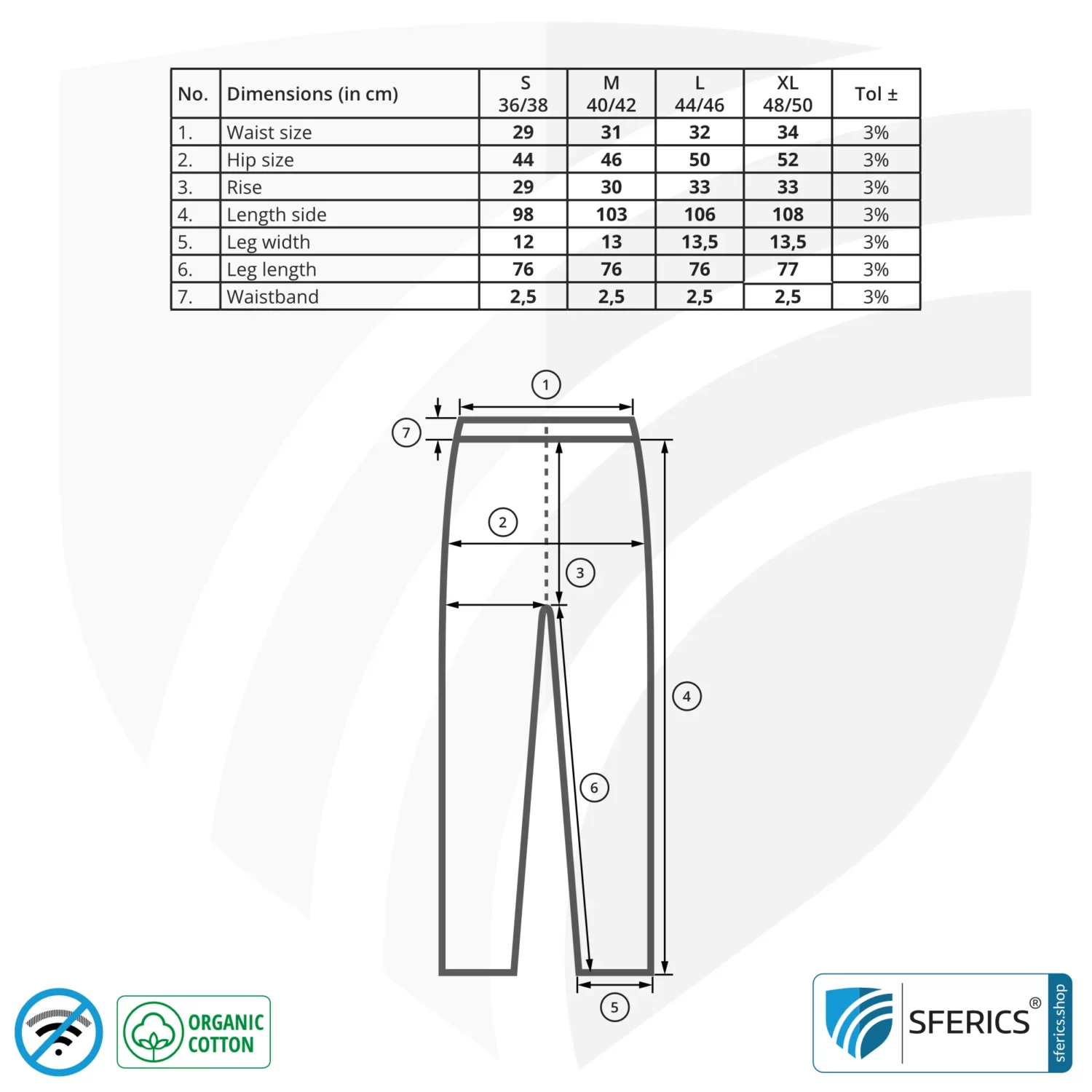 Shielding ANTIWAVE leggings for women | Protection up to 30 dB against HF electrosmog (mobile phone, WIFI, LTE) | Ideal for electrosensitive people