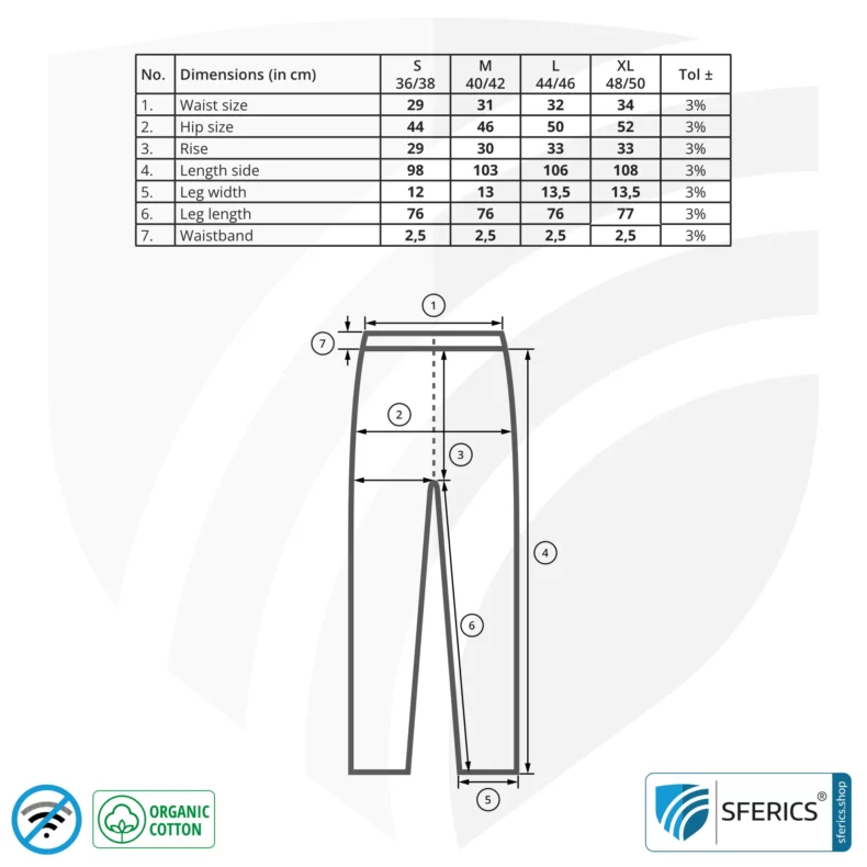 Shielding ANTIWAVE leggings for women | Protection up to 30 dB against HF electrosmog (mobile phone, WIFI, LTE) | Ideal for electrosensitive people