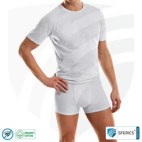 Shielding ANTIWAVE shirt for men | Protection up to 30 dB against HF electrosmog (mobile phone, WIFI, LTE) | Ideal for electrosensitive people