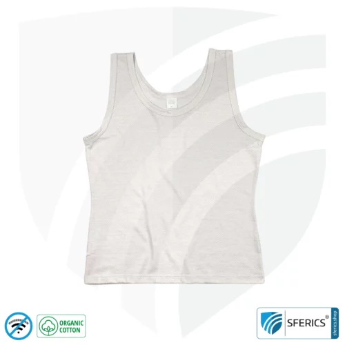 Shielding ANTIWAVE tank-top for women | Protection up to 30 dB against HF electrosmog (mobile phone, WIFI, LTE) | Ideal for electrosensitive people