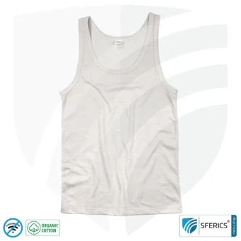Shielding ANTIWAVE tank-top for men | Protection up to 30 dB against HF electrosmog (mobile phone, WIFI, LTE) | Ideal for electrosensitive people