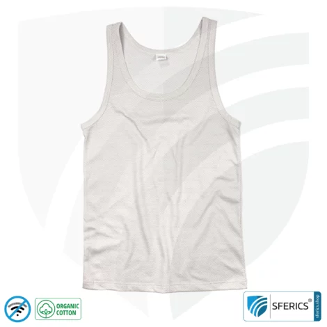 Shielding ANTIWAVE tank-top for men | Protection up to 30 dB against HF electrosmog (mobile phone, WIFI, LTE) | Ideal for electrosensitive people
