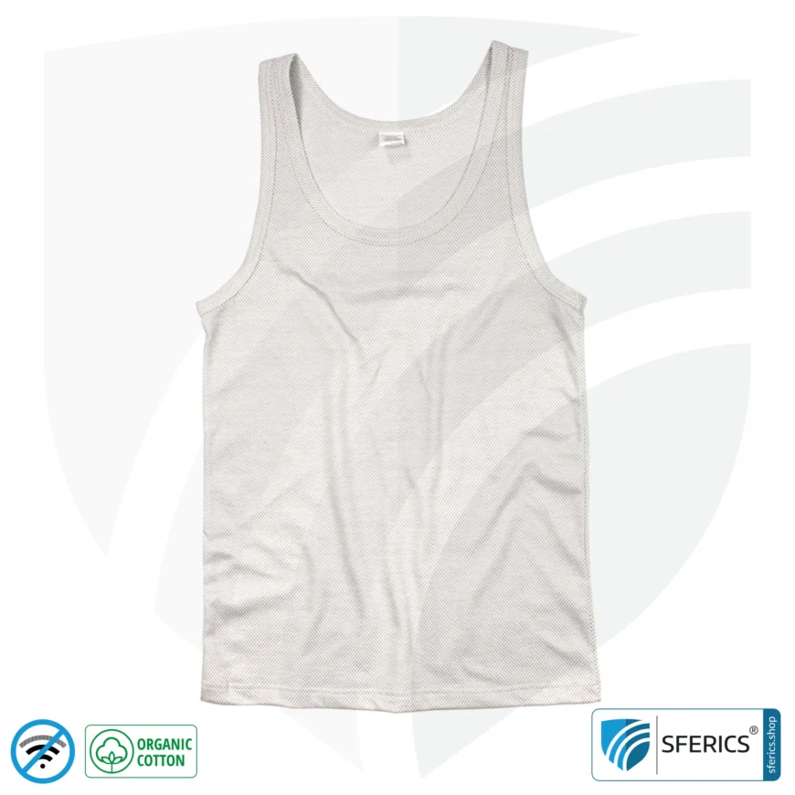 Shielding ANTIWAVE tank-top for men | Protection up to 30 dB against HF electrosmog (mobile phone, WIFI, LTE) | Ideal for electrosensitive people