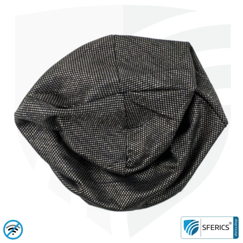 ANTIWAVE shielding cap Beany | protection against electrosmog HF with efficiency up to 99,9 % (cell phone, WIFI, LTE) | 5G ready!